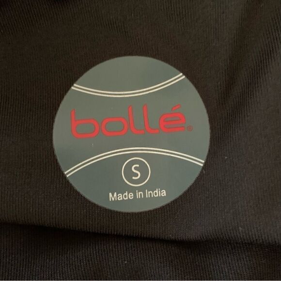 Bolle Black Zebra Accent Hooded Tennis Golf Zip Up Hooded Jacket Sz S - Picture 3 of 7